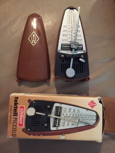 Wittner Brown Taktell Piccolo Metronome Made In West Germany Excellent With Box
