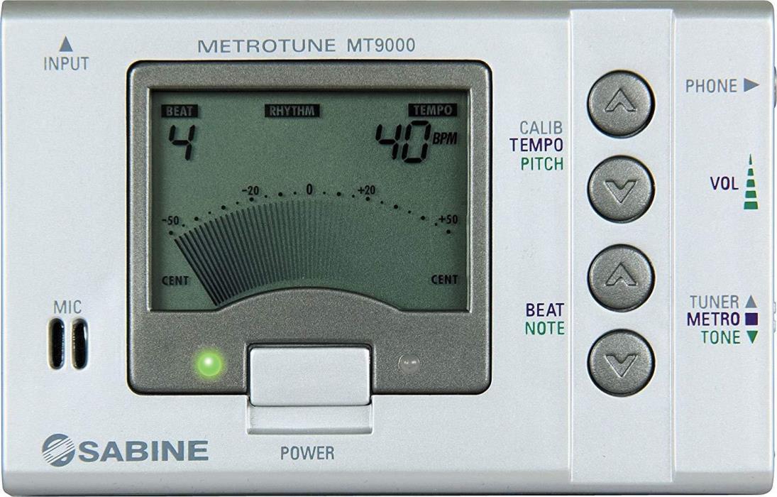 Sabine MT9000 MetroTune Chromatic Tuner Metronome LCD