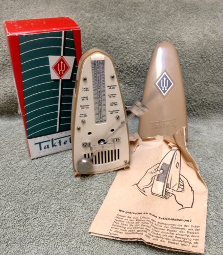 Vintage NOS Black Wittner Prazision Taktell Metronome in Original Box-Unused