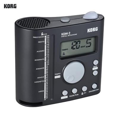 KORG KDM-2 Universal Digital Metronome LCD Display 30-252 Tempo Range 19 Beat Pa