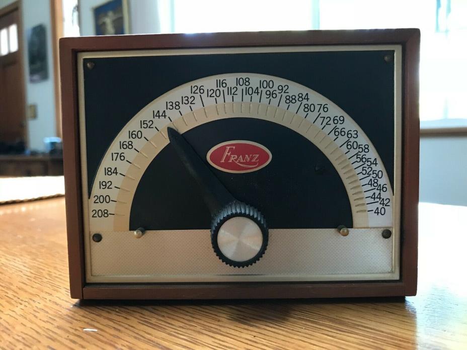 VINTAGE FRANZ LM-5 ELECTRIC METRONOME SOLID MAHOGANY CASE