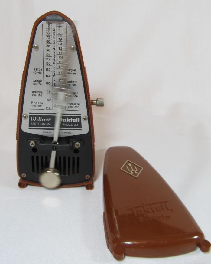 Wittner Taktell Piccolo Metronome Red West Germany WORKS GREAT