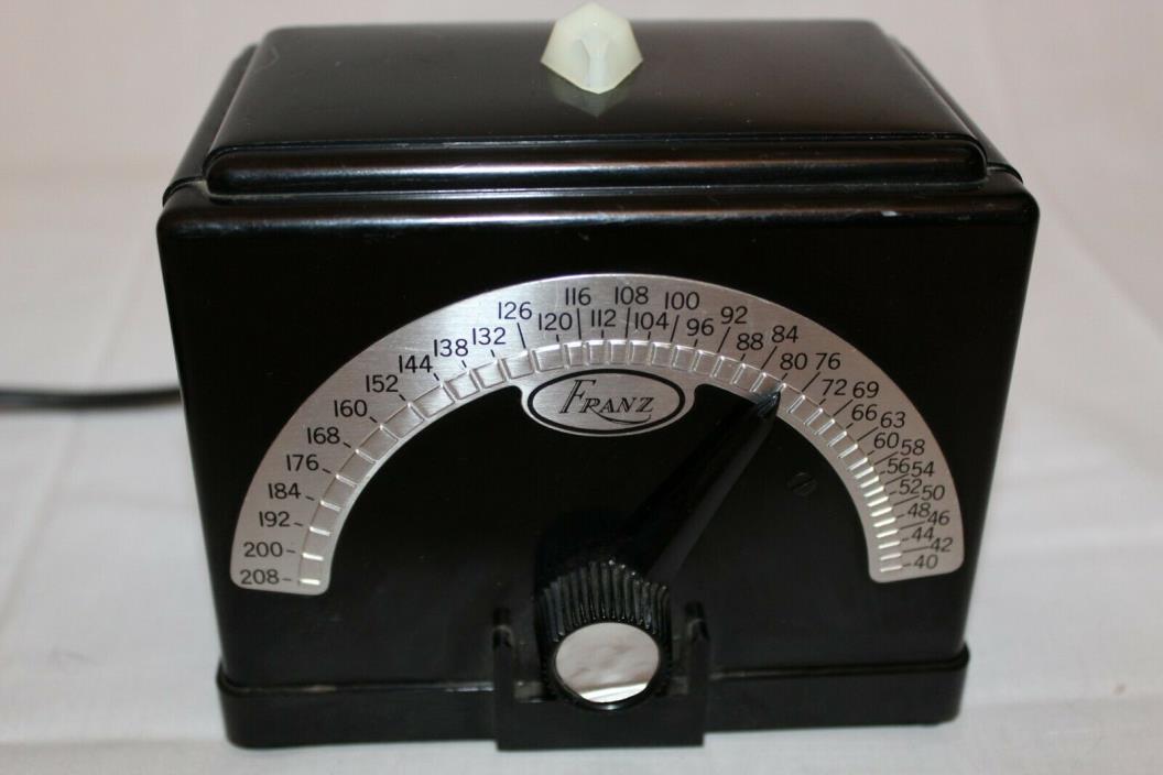 Vintage Franz Art Deco Bakelite Electric Metronome LM FB4 Light Sound & Silent