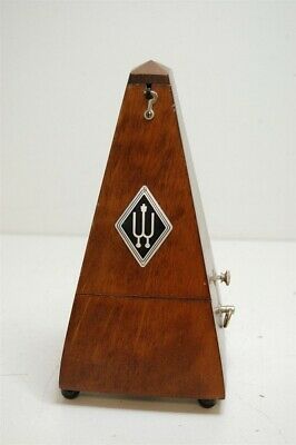 Vintage German Wittner Wood Base Metronome Clockwork Key Wind Pyramid