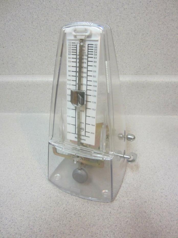 Musedo  M-10 Clear Metronome wind up ,Full Sized with Meter Bell Setting