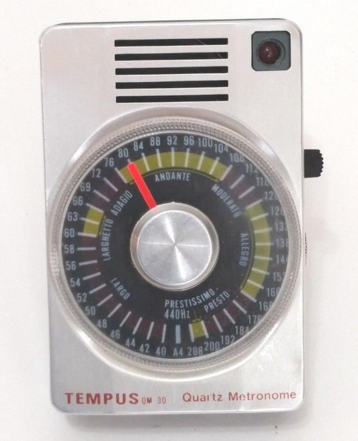 Tempus Quartz Metronome - Model OM-30 - Light and Click Sound 40 to 200 BPM    A