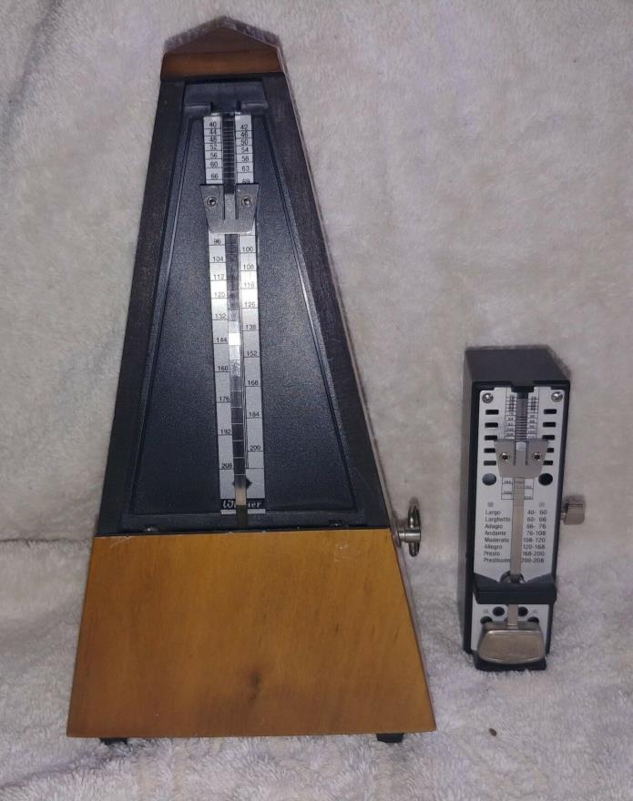 Vintage Wittner Clockwork Metronome & Taktell Super Mini Black Made Germany Lot