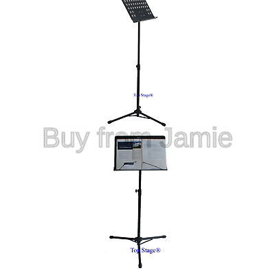 Deluxe Lectern Orchestra Conductor Music Stand - Black (Stand Only) (1-Pack)