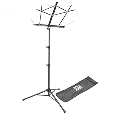 On Stage SM7122BB Folding Music Stand with Carrying Bag - Black