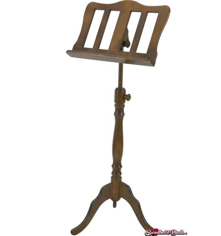 Stageline MS40WA Wood Crafted Music Stand in Walnut Color