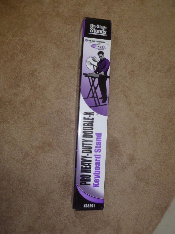 New OnStage Lok Tight Pro Double X ERGO LOK Keyboard Stand KS8291 Y126