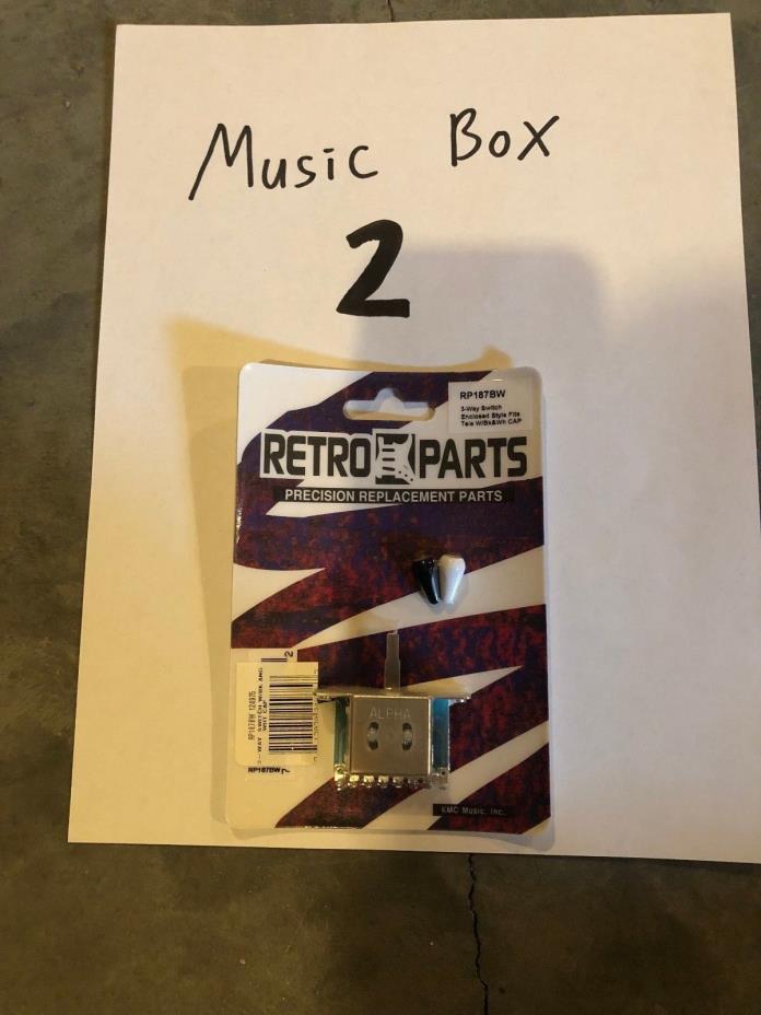Retro Parts RP187BW 3-Way Switch W/Bk And Wht Cap