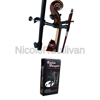 Vizcaya Violin Stand VLH10 Violin Hanger With Bow Peg Attachment for Music St...