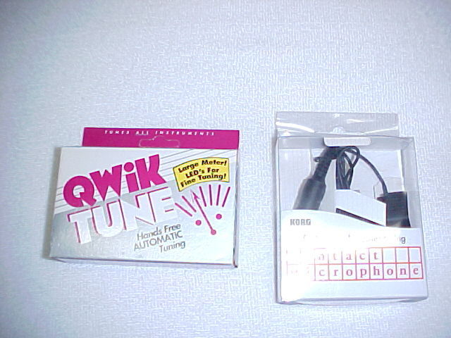 Qwik Tune QT-2 Chromatic Tuner w/ Korg CM100 Contact Microphone