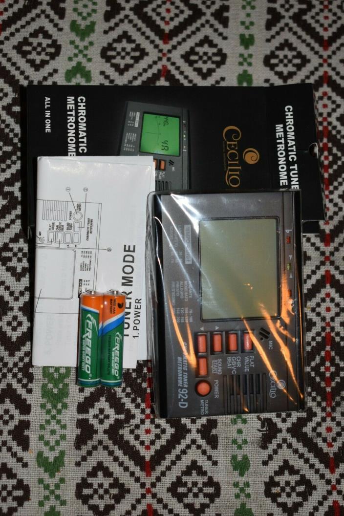 Cecilio 92-D Chromatic Tuner/Metronome NEW SEALED with Batteries