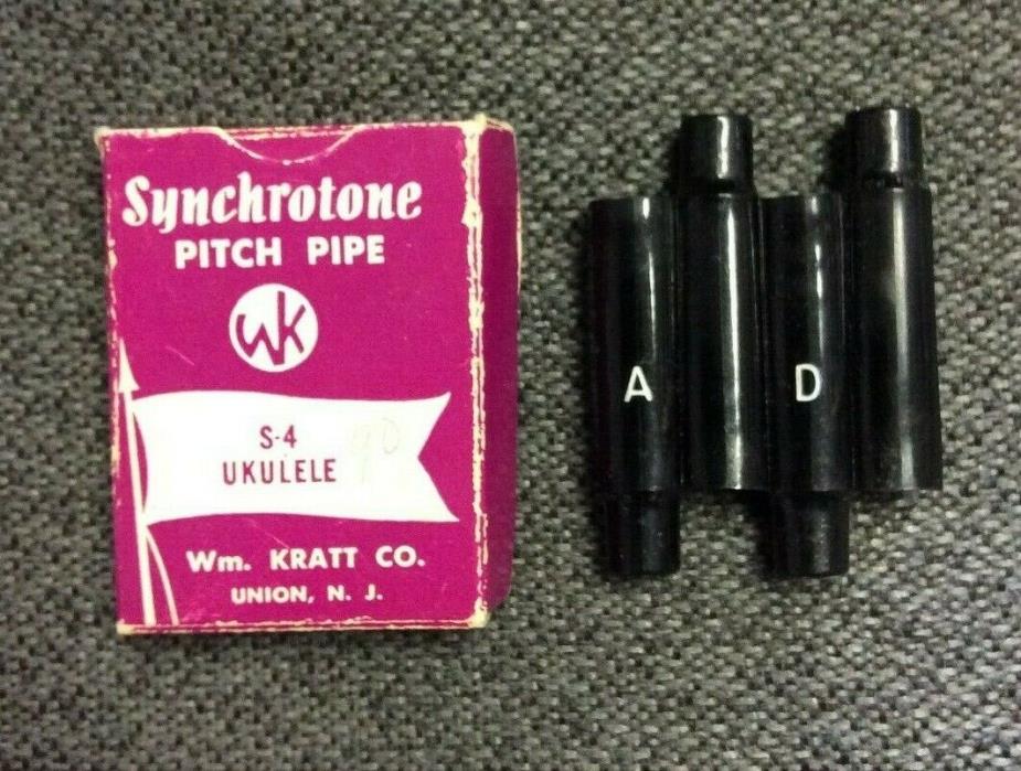 VINTAGE SYNCHROTONE PITCH PIPE S-4 UKULELE   F#  B  A  D   WM KRATT CO