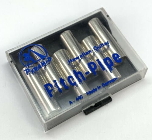Vintage PYRAMID Hawaiian-Guitar Pitch Pipe Tuner-Made in Germany in case A•440