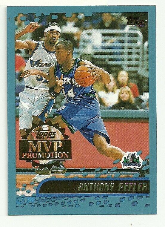 2001-02 Topps MVP Promotion #54 ~ Anthony Peeler ~ Minnesota Timberwolves ~ NrM