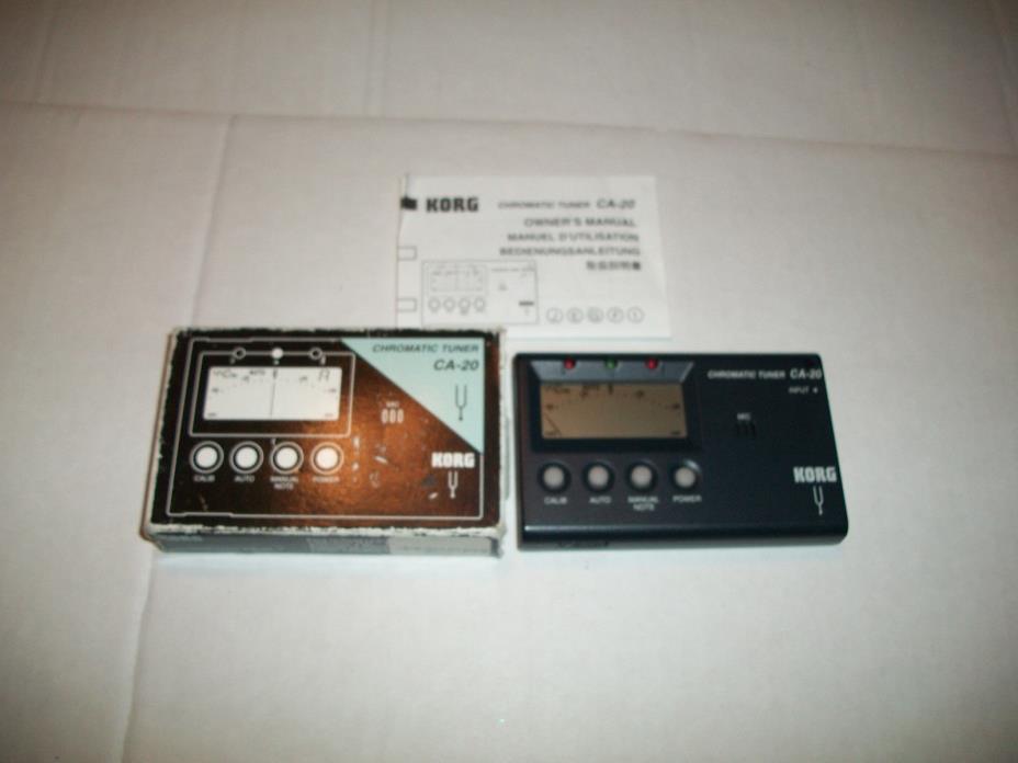 KORG Chromatic Tuner CA-20 for Electric or Acoustic Guitars with box manual