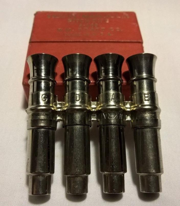Vintage Violin Mandolin Pitch Pipe with WM Kratt Box - 4 Pipe G D A E