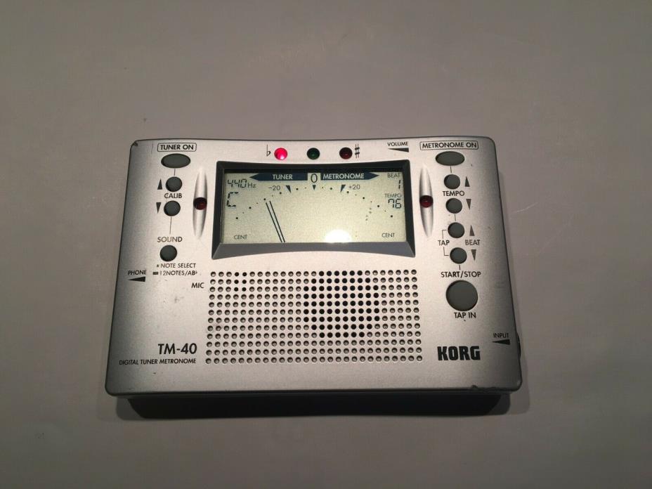 Korg TM-40 Digital Tuner & Metronome, Pre-owned