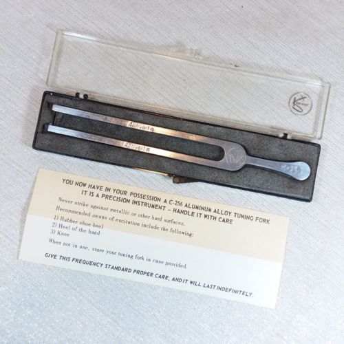 Vintage Roerig Antivert C-256 Aluminum Alloy Tuning Fork w/ Case