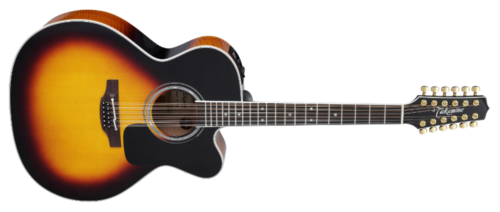 Takamine P6JC-12 Acoustic Guitar(TAKP6JC12BSB) 12-String Jumbo with Venetian cut