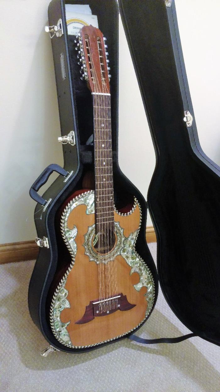 Paracho Elite Alvarado 12 String Bajo Sexto w/new RR case FREE Shipping!