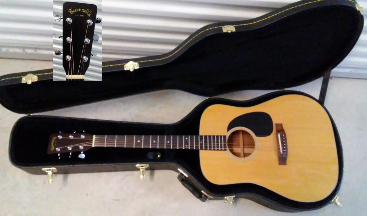 1975 Takamine F340 Acoustic Guitar Lawsuit Era Made in Japan MIJ w/ Hard Case
