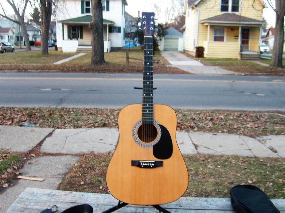 Burswood Acoustic Guitar   ESTEBAN With Case and Stand