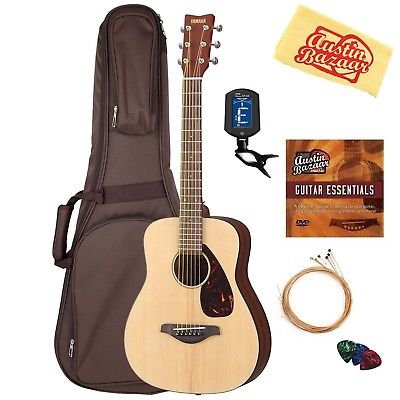 Yamaha JR2 Junior-Size 33-Inch Acoustic Guitar - Natural Bundle with Gig Bag,...