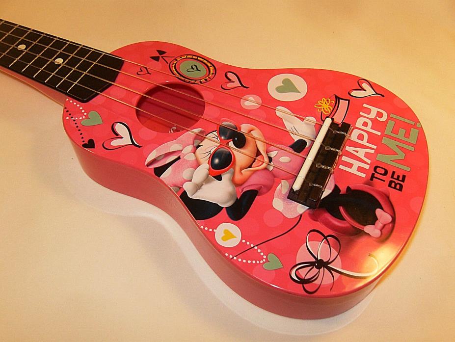 Disney/Minnie Mouse Pink Polka Dot 4 String Guitar/Ukulele FIRST ACT