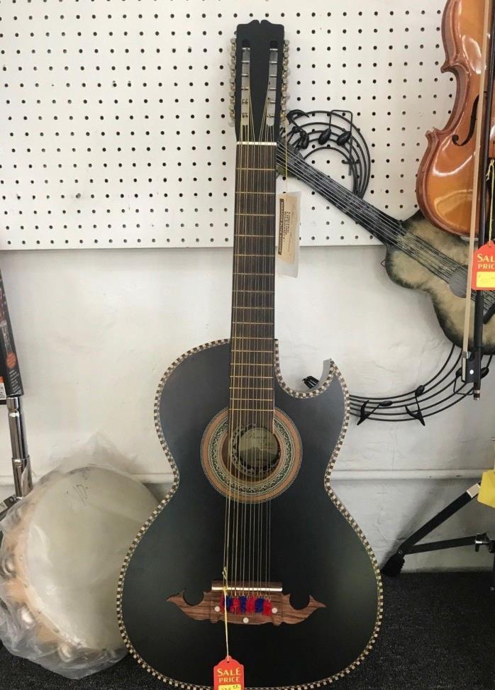 Paracho Elite 12-string Moreno bajo sexto acoustic guitar with limited warranty
