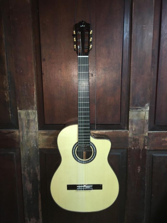 Cordoba GK Pro Negra Acoustic Electric Nylon String Classical Guitar w/ Gig Bag