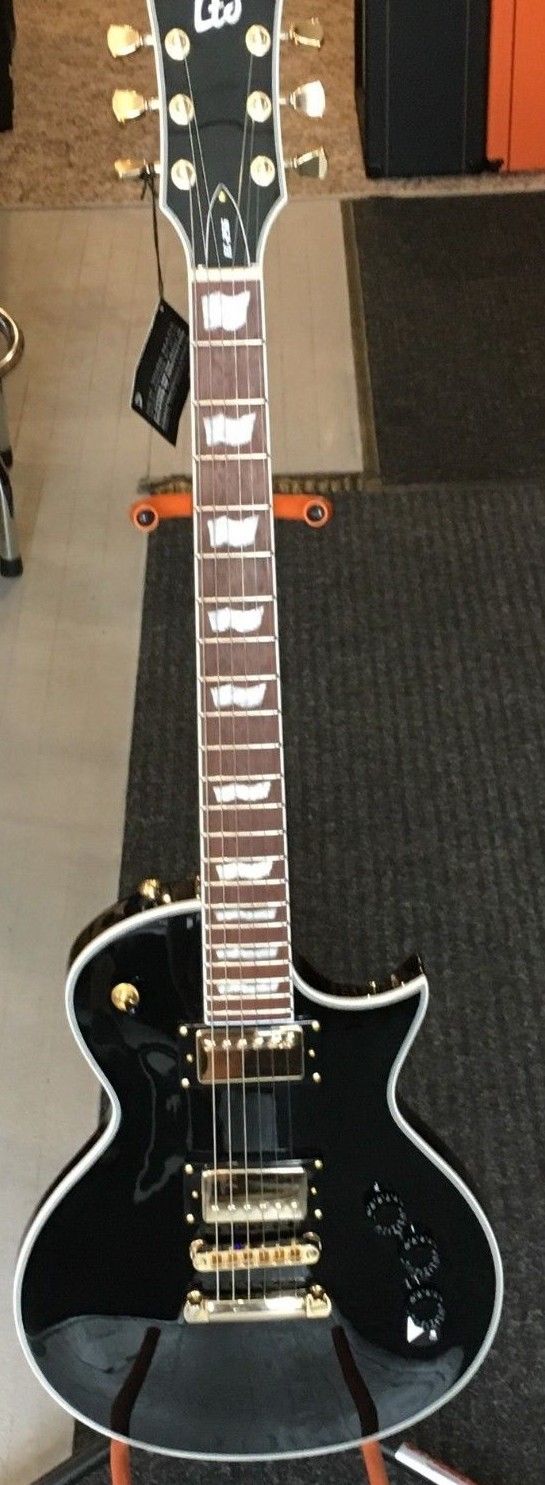 ESP LTD EC-256 Eclipse Gloss Black Gold Hardware Electric Guitar