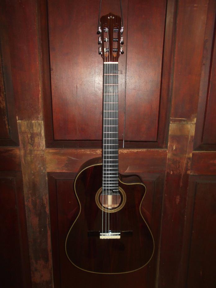 Cordoba Fusion 14 Rose Nylon String Classical Acoustic-Electric Guitar w/Gig Bag