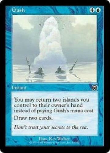 4x Gush 4 Magic the Gathering Card MTG LP to MP; get a free random FOIL RARE