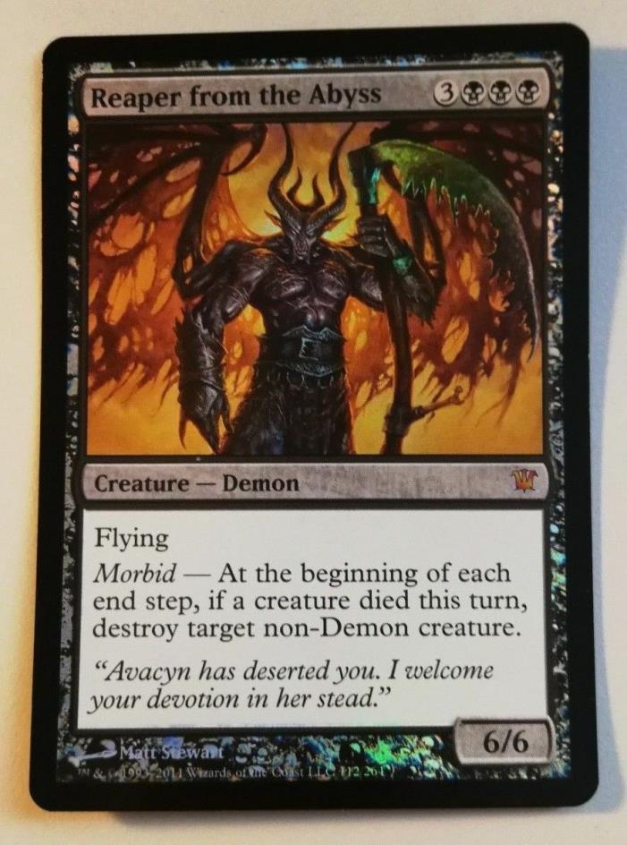 1 Reaper from the Abyss x1 FOIL Innistrad LP/SP Black Mythic Rare MTG CARD Magic