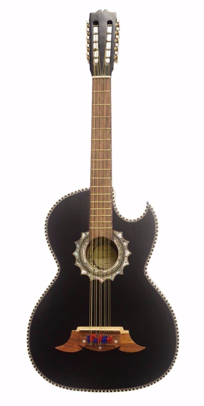 Paracho Elite Morelia 10-String Solid Cedar Top Ebony Bajo Quinto Latin Guitar