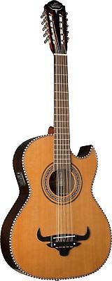 Oscar Schmidt Model OH32SE Acoustic Electric Bajo Quinto with Gig Bag - Natural