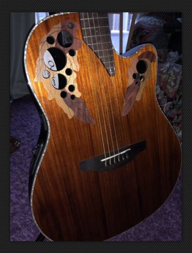 Acoustic-Electric Guitar, Ovation Celebrity Elite Plus Koa Top, New! BUNDLE!