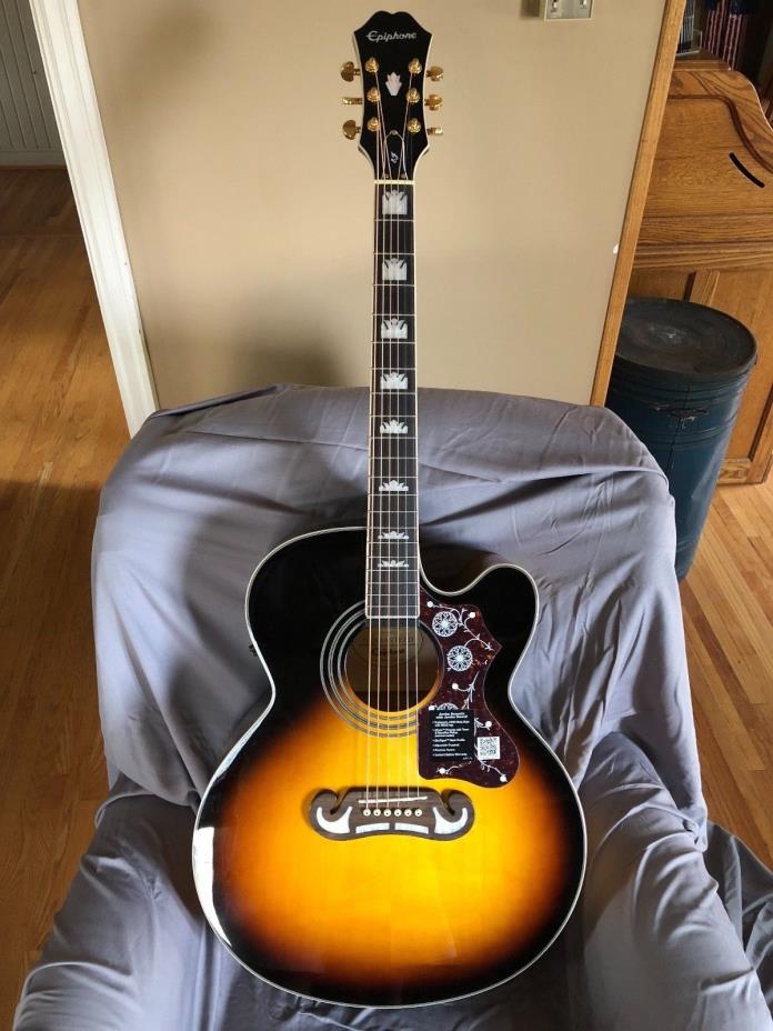 Epiphone Flat Top EJ-200CE Acoustic/Electric Guitar *Brand New*