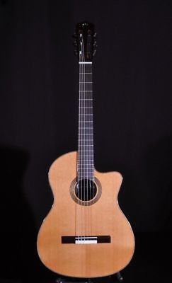 Cordoba Fusion 12 Natural Solid Cedar Top Nylon Ac/El W/Gig Bag