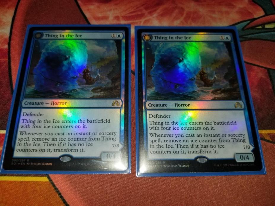 2x Foil Thing in the Ice FOIL MTG Shadows over Innistrad Modern/Legacy Staple!