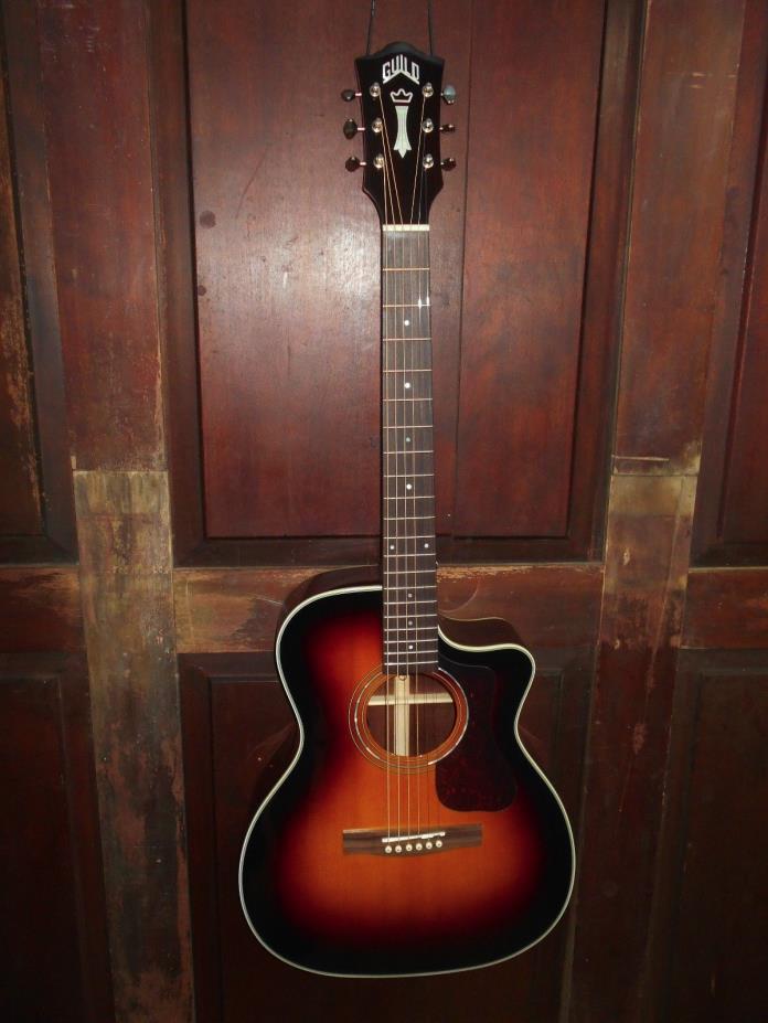 Guild OM-140CE Sunburst Acoustic-Electric Orchestra Guitar w/ Polyfoam Case