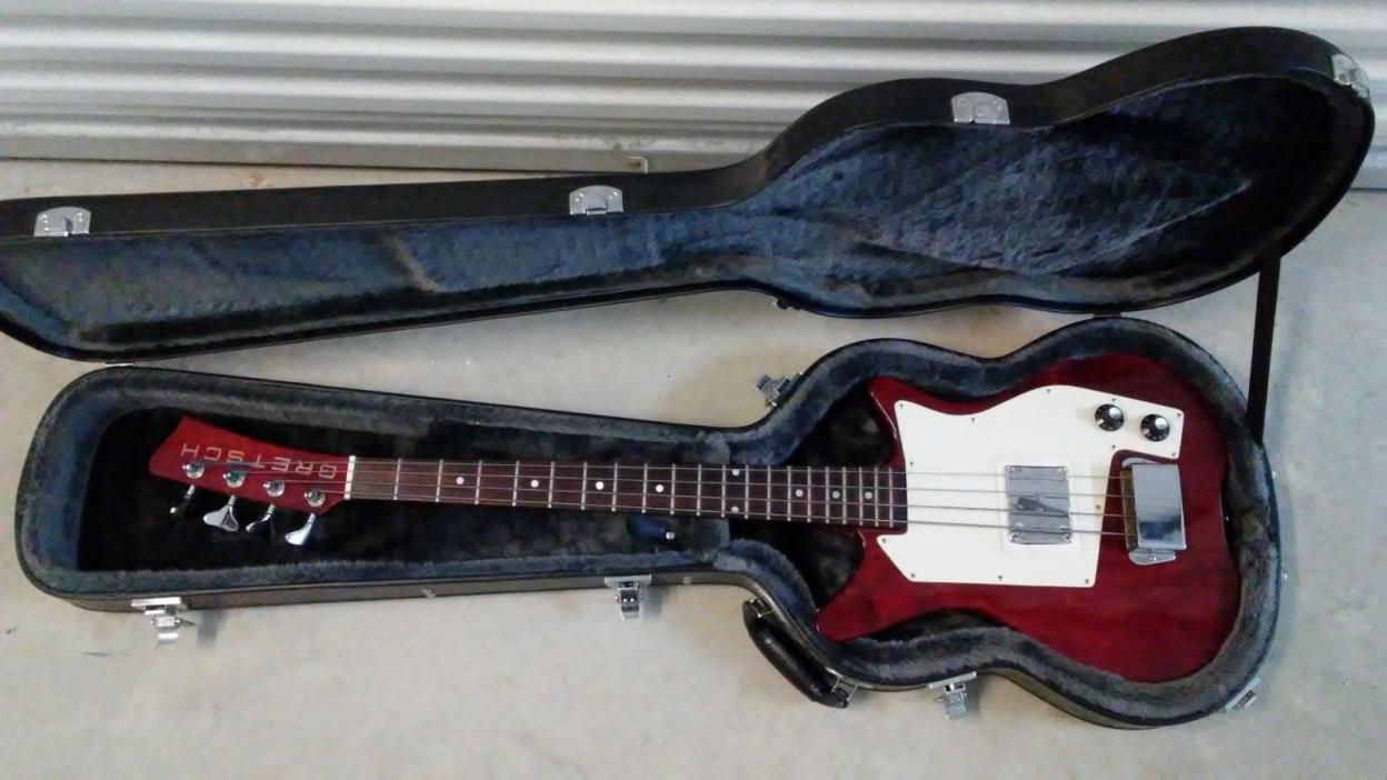 GRETSCH TK300 USA Made Electric Bass Guitar 7626 Model 1976 w/ Hard Case