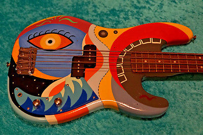 ARt hand painted Fender Squier P Precision Bass 2017 Hand Painted in usa