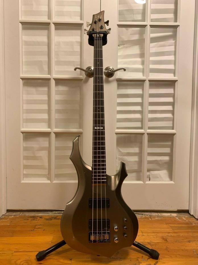 ESP LTD F-204 Bass Guitar EMG HZ Pickups NEW STRINGS Made in Korea