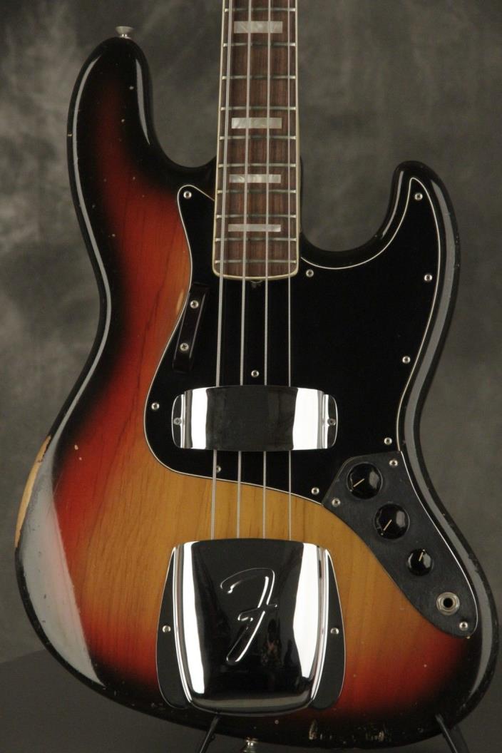 original 1973 Fender JAZZ BASS Sunburst 4-bolt with rosewood board w/ DiMarzio's