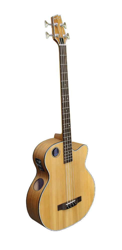 Boulder Creek EBR3-N4 Acoustic/Elec. Bass Guitar-Solid Cedar Top w/Free Bag